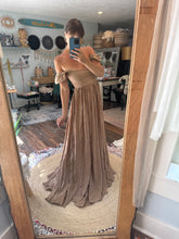 Load image into Gallery viewer, Ready to ship sake oh lover short sleeves tan brown dress