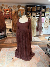 Load image into Gallery viewer, Ready to ship hand dyed plum brown lace oh lover dress plus size 2-3 x