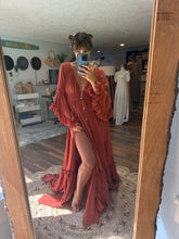 Load image into Gallery viewer, (RESERVED) Ready to ship rust linen cotton dreams like these dress sale
