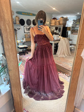 Load image into Gallery viewer, Flash sale hand dyed hey have two piece with ruffle top berry color ready to ship dress
