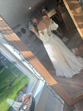 Load image into Gallery viewer, Ready to ship two top one skirt - velvet corset with lace you glow girl set ivory dress