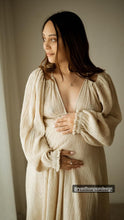 Load image into Gallery viewer, SALE ON the new Purely Abundant dress ready to ship in crepe crinkly cotton creamy ivory