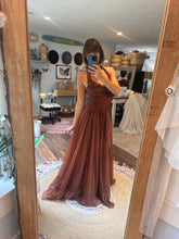 Load image into Gallery viewer, Love bird hand dyed slightly imperfect ready to ship rust (liked in cotton)