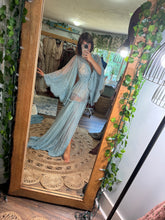 Load image into Gallery viewer, Light powder blue hand dyed bloom dress ready to ship