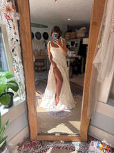 Load image into Gallery viewer, Sample sale The Revival Dress in ivory linen fabric ready to ship sm-large adjustable one size