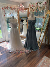 Load image into Gallery viewer, Two dress deal always and forever coastal blue with love bird white dress ready to ship