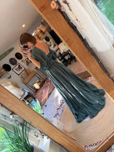 Load image into Gallery viewer, SALE  dark green blue ready to ship you glow girl dress cotton xs-xl