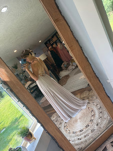 (Ivory) Ready to ship ivory mesh slightly sheer gratitude slip dress