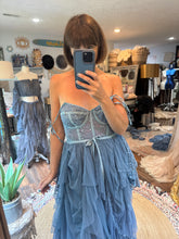 Load image into Gallery viewer, Slight dye flaw ready to ship sale hey babe with seperate wrap skirt periwinkle