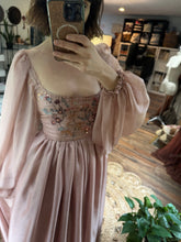 Load image into Gallery viewer, Pre-order customized one of a kind oh lover dress and coffee rose chiffon allow 6 to 9 weeks