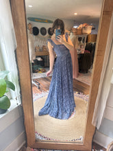 Load image into Gallery viewer, Sale lace hand dye periwinkle dress ready to ship