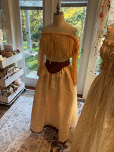 Load image into Gallery viewer, Ready to ship two skirts two tops deal- embroidered cotton ivory skirt with ivory always top and one of a kind hand dyed set