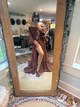 Load image into Gallery viewer, (Brown ) Ruffle me open cotton dress ready to ship on sale