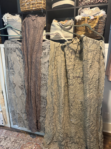 You get all hand dye Vintage lace ) (Pack z) bigger pieces ready to ship Box of fabric remnants perfect for baby layering (photo prop)