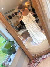 Load image into Gallery viewer, Sale ready to ship always and forever off white with sleeves dress linen cotton