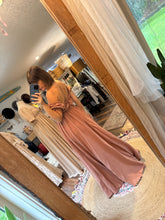 Load image into Gallery viewer, (Sale) Ready to ship sale rose brown linen cotton Oh Juliet dress reversible