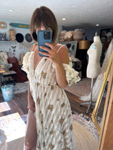 Load image into Gallery viewer, The kindest heart dress in embroidered ivory fabric ready to ship