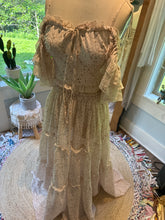 Load image into Gallery viewer, Ready to ship sale crinkle ivory floral poetry two piece with tier skirt new size