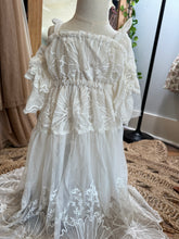 Load image into Gallery viewer, Kids dress sheer white lace size 2 to 4 t