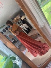 Load image into Gallery viewer, Ready to ship mystical wonders print top and sheer chiffon skirt rust