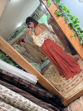 Load image into Gallery viewer, New- preorder the two piece Kismet embroidery with tier rust skirt (allow 6-8 week)