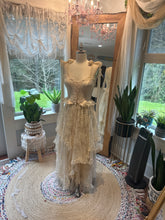 Load image into Gallery viewer, One of a kind delicate lace sample two piece dress (corset with layers)