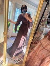 Load image into Gallery viewer, Hand dyed Dreams dress maxi length brown ready to ship