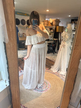 Load image into Gallery viewer, Preorder crochet limited edition two piece dress set in ivory allow 8 week