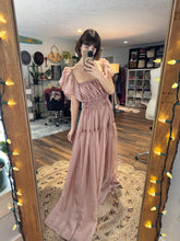 Load image into Gallery viewer, Ready to ship mystical wonders sheer two-piece dress coffee rose