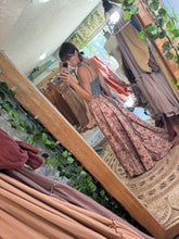 Load image into Gallery viewer, Flash sale Ready to ship denim top and floral skirt hand dyed set