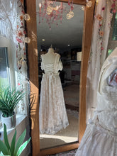 Load image into Gallery viewer, Ready to ship sale one of a kind lace two piece - top is antique lace (removable sleeve cuffs)