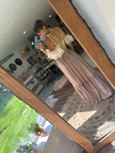 Load image into Gallery viewer, Bring it beige two piece with lace poetry top ready to ship sale