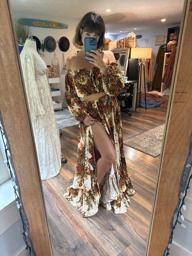 Ready to ship two piece floral cotton Vintage Lovers outfit introductory sale