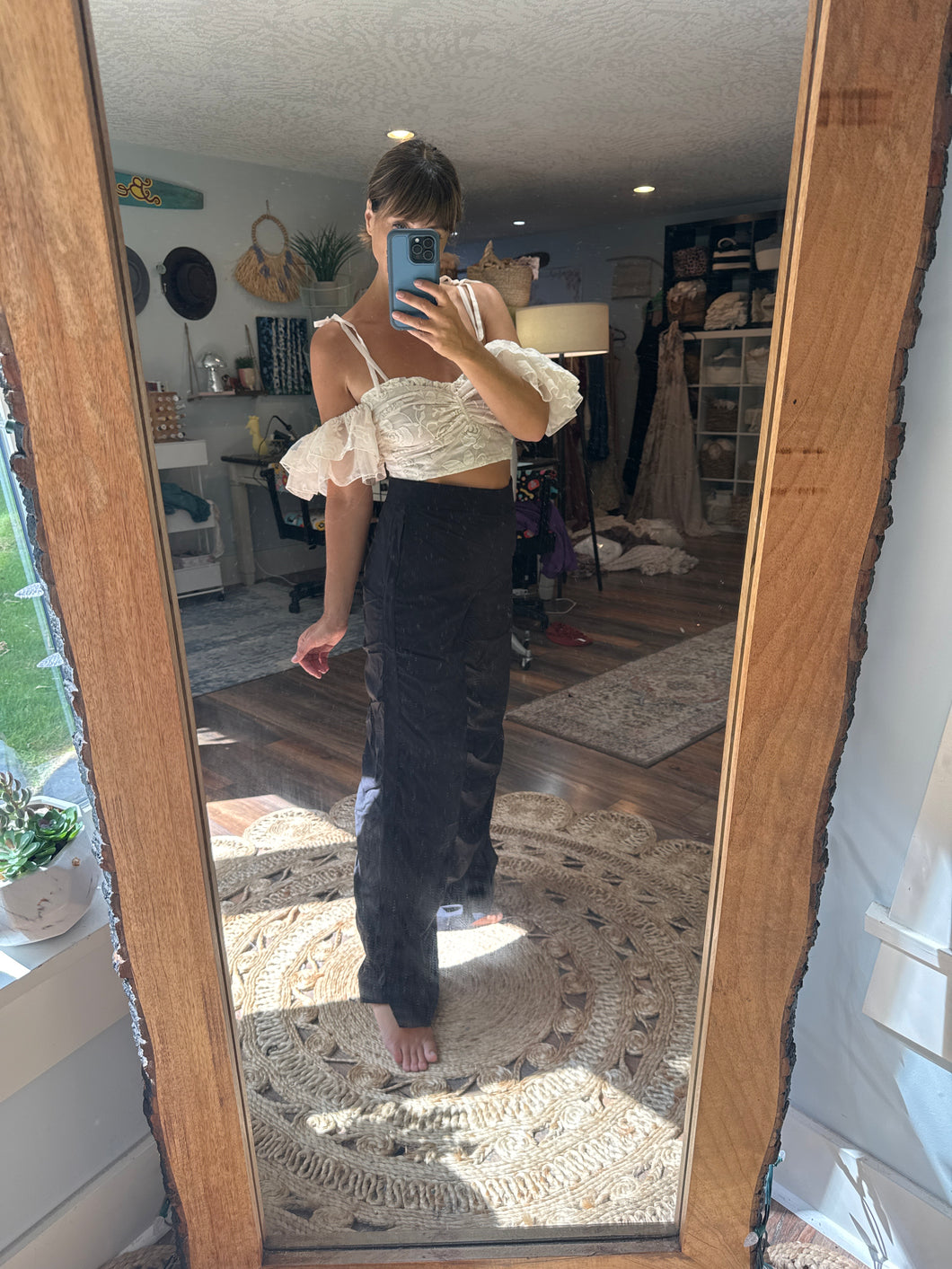 (Lace) Ready to ship poetry top ivory