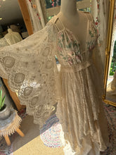 Load image into Gallery viewer, Ready to ship the kindest heart dress embroidery cotton with lace sleeves one of a kind sale