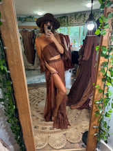 Load image into Gallery viewer, Two piece rust lace ready to ship (sheer) dress