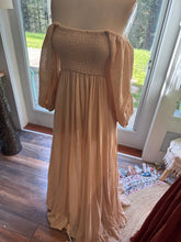 Load image into Gallery viewer, Ready to ship sale two dress deal sugar sugar beige and one of a kind dress with embroidery embellishments