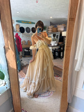 Load image into Gallery viewer, Flash sale two dress deal euphoria off white and Ready to ship New style Opaline Dress with mini puff sleeves and embroidered ruffle (sand color)