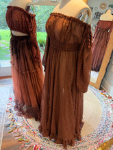 Load image into Gallery viewer, Ready to ship two dress deal hand dyed lace two piece and brown crinkle you glow girl dress