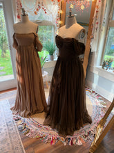 Load image into Gallery viewer, FLASH SALE two dress deal oh lover linen cotton tan brown and love bird dress hand dye ready to ship