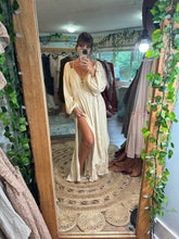 Load image into Gallery viewer, SALE ON the new Purely Abundant dress ready to ship in crepe crinkly cotton creamy ivory