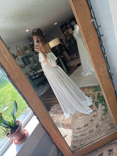 Load image into Gallery viewer, Show off those shoulders maxi length ready to ship ivory on sale
