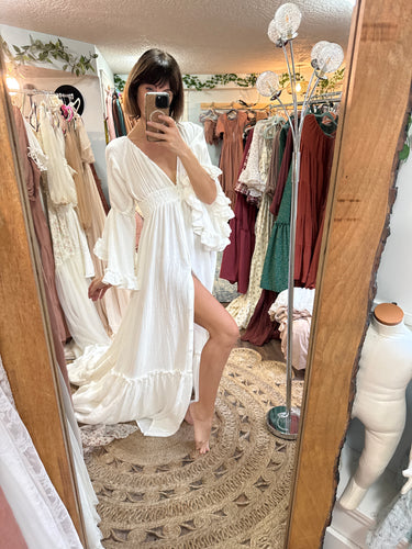 (Light ivory) Dreams like these  dress ready to ship linen cotton