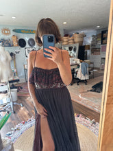 Load image into Gallery viewer, (Slight dye flaw) One of a kind hey babe with ruffle dress hand dyed