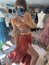 Load image into Gallery viewer, Three tops and a skirt dreams two piece rust linen cotton flash sale ready to ship