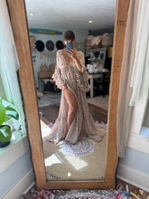 Load image into Gallery viewer, Amazing two dress deal dreams dress in crinkle floral and tan brown always dress
