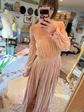 Load image into Gallery viewer, You glow girl peach gauze ready to ship sale dress