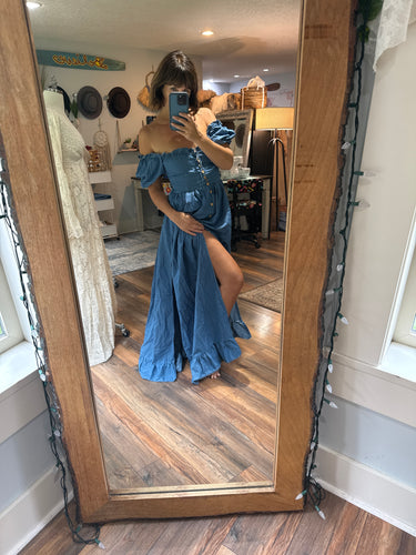 Ready to ship soft denim Rapture dress - sale