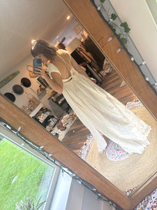 Sale Ready to ship new - Windswept dress in embroidery cotton ivory