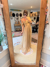 Load image into Gallery viewer, SALE love bird dark ivory lined with satin dress